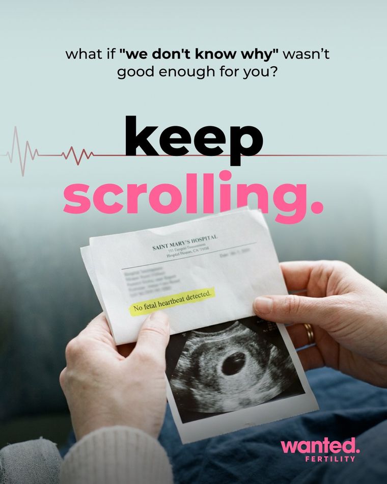Wanted Fertility advertisement: what if we don't know why wasn't good enough for you? Keep scrolling.